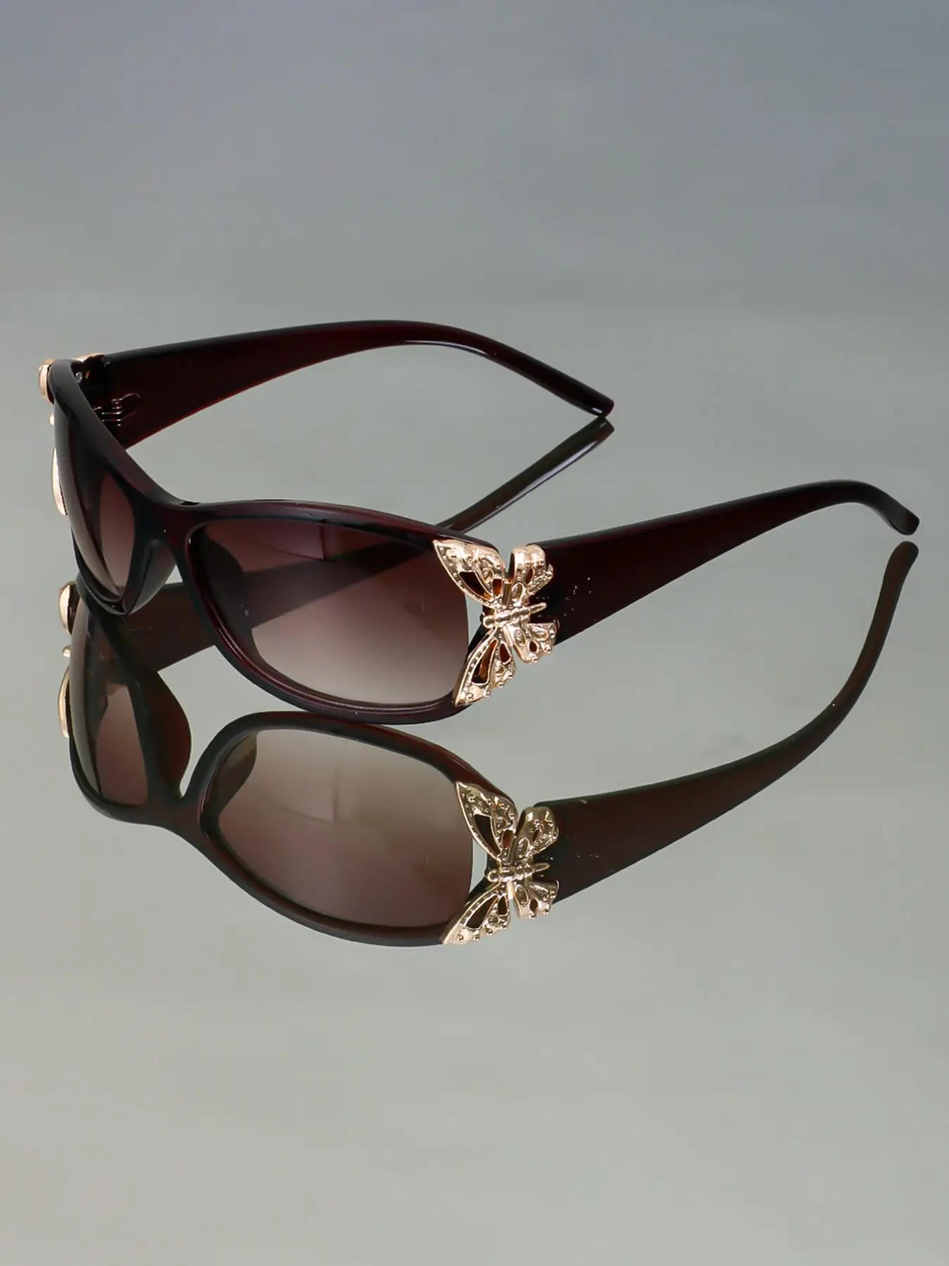 New Fashion Retro Butterfly Decor Y2K Glasses, Unisex Street Style, Casual Stylish Glasses, Casual Beach Party, Hip Hop Look, Daily Wear, Festival Eyewear