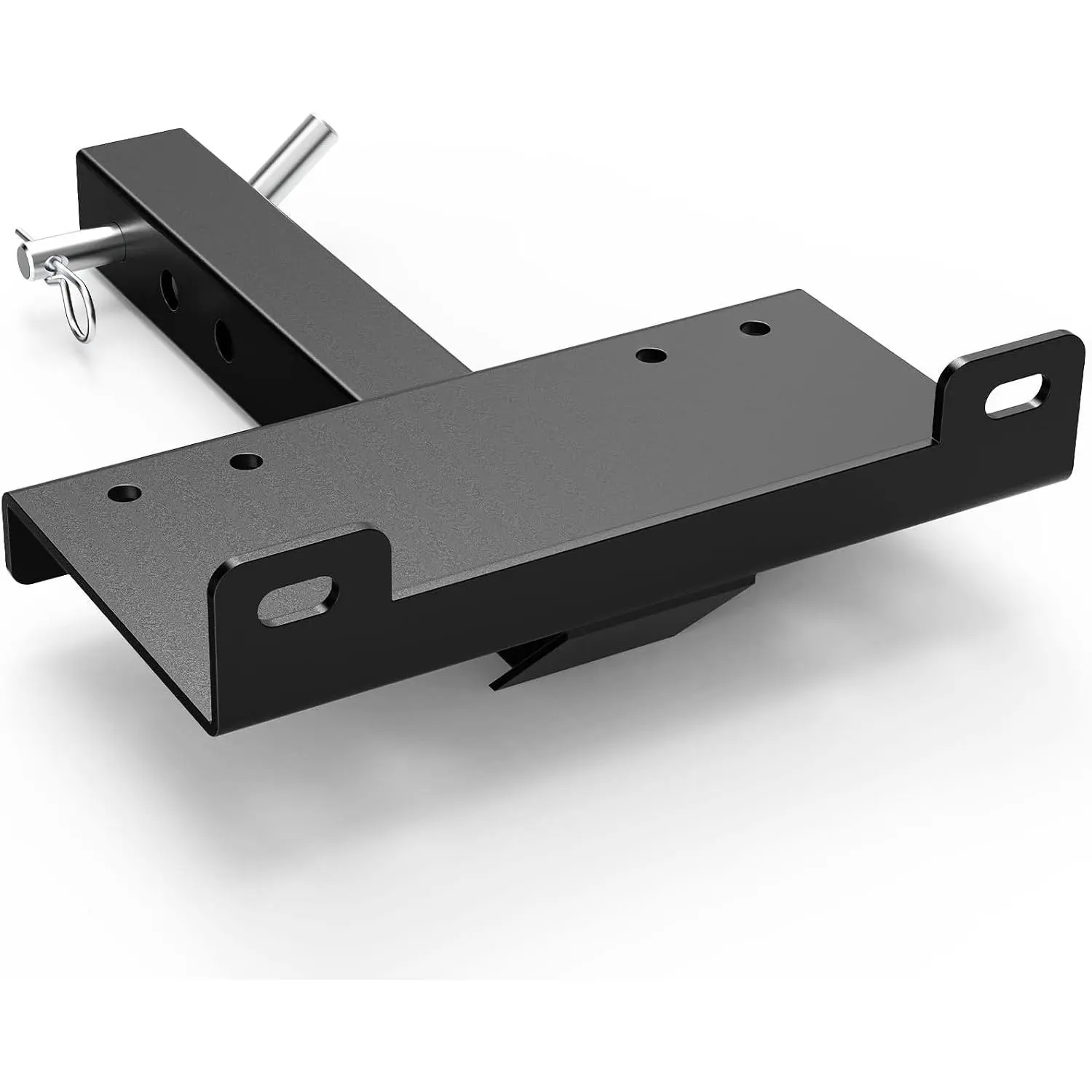10 x 4 1/2 Universal 15000Lbs Heavy-Duty Winch Hitch Cradle Mount Plate with 2'' Receiver Hitch for ATV UTV SUV Truck Pickup