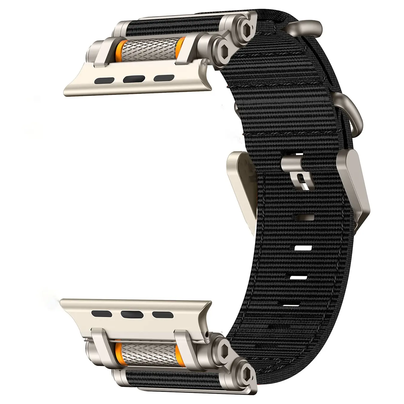 Super Rugged Series Adventure Strap, Durable Woven Nylon Band, Industrial Articulated Hardware, Watch Strap for Outdoor Activities