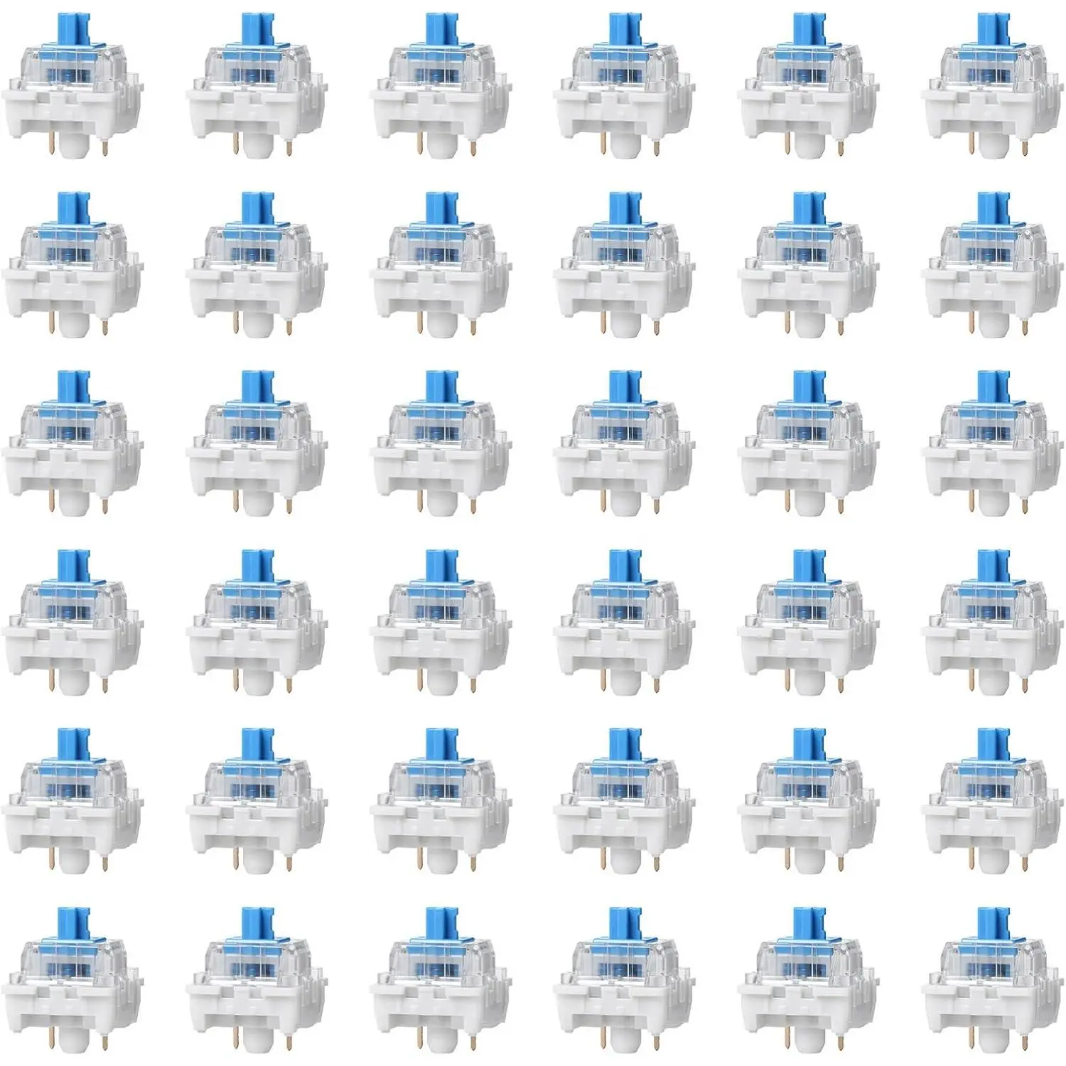 36 count Blue Mechanical Keyboard Switches 3-Pin Keyboard Clicker Clicky Tactile MechanicalKeyboard Switches Clicky Accurate Typing DIY  Kit for  Prints GamingKeyboard