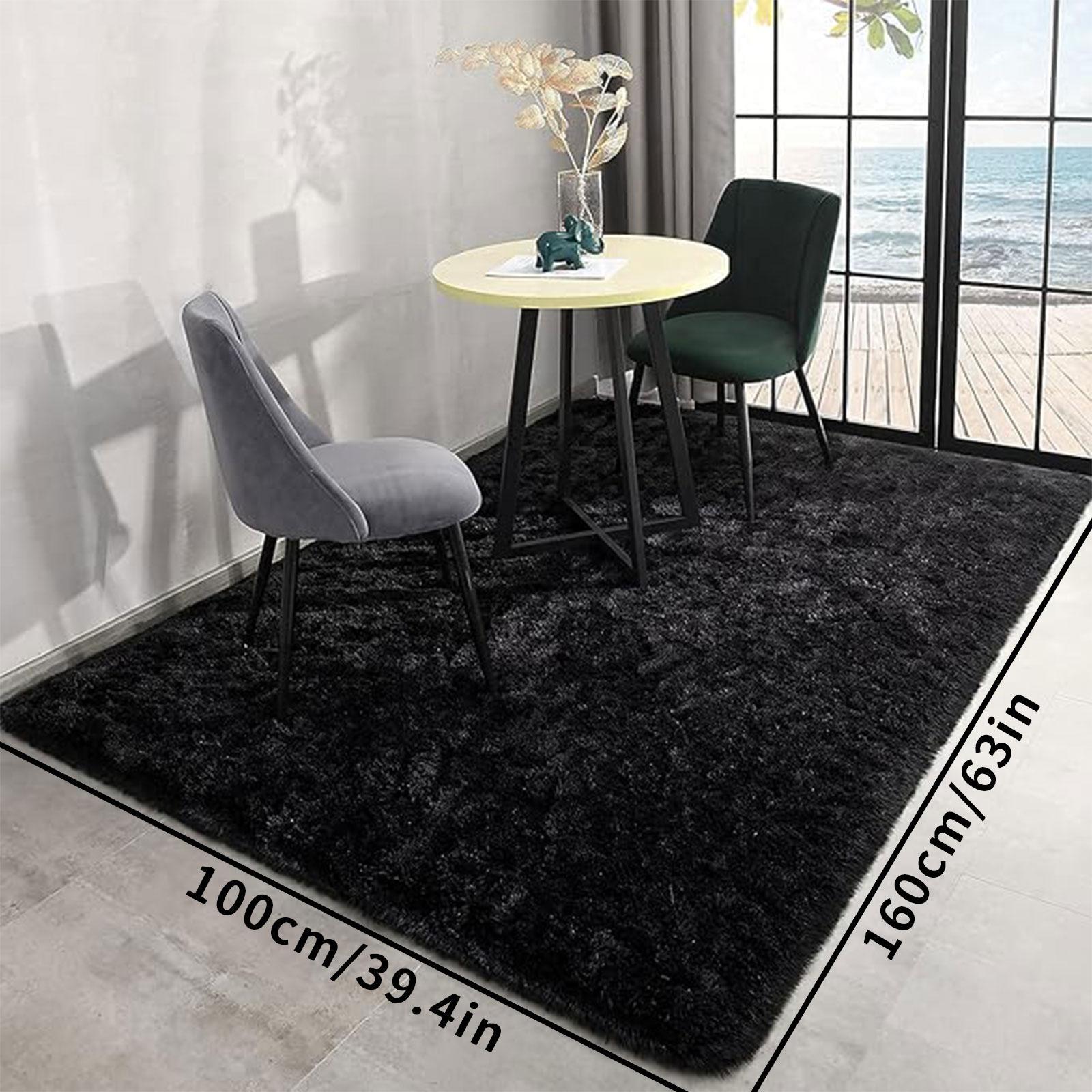 Solid-Color Fluffy Area Rug, Non-Slip Soft Thick Floor Mat and Decorative Carpet for Living Room, Bedroom, Hotel or Dormitory #TOP PICKS