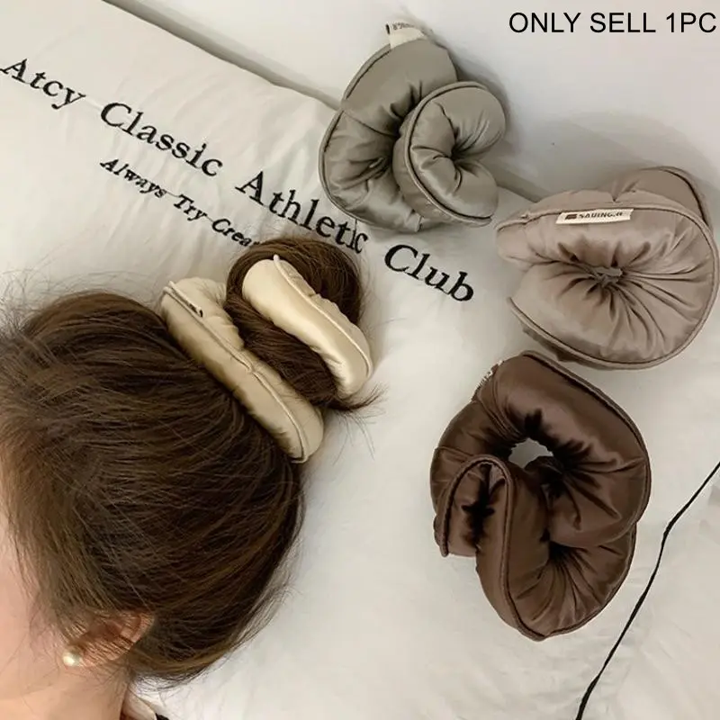 Sponge Sleep Elastic Ponytail Holder Hair Scrunchies for Women Hair Accessories Girls Soft Solid Satin Filled Cotton Big Bands