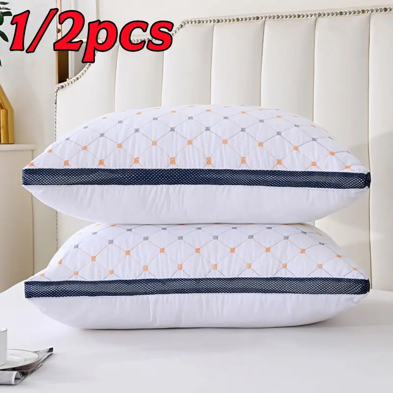 Washable Luxury Hotel Pillow, High-Resilience Soft Neck Support, Breathable Sleep Pillow for Side and Back Sleeping, Christmas Gift