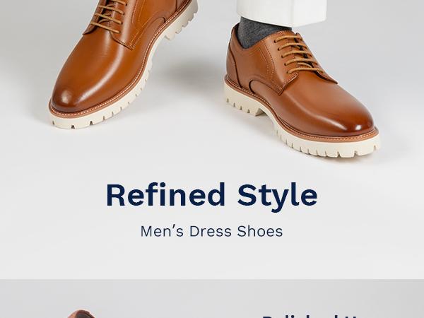 Bruno Marc Men's Plain-Toe Oxford Dress Shoes