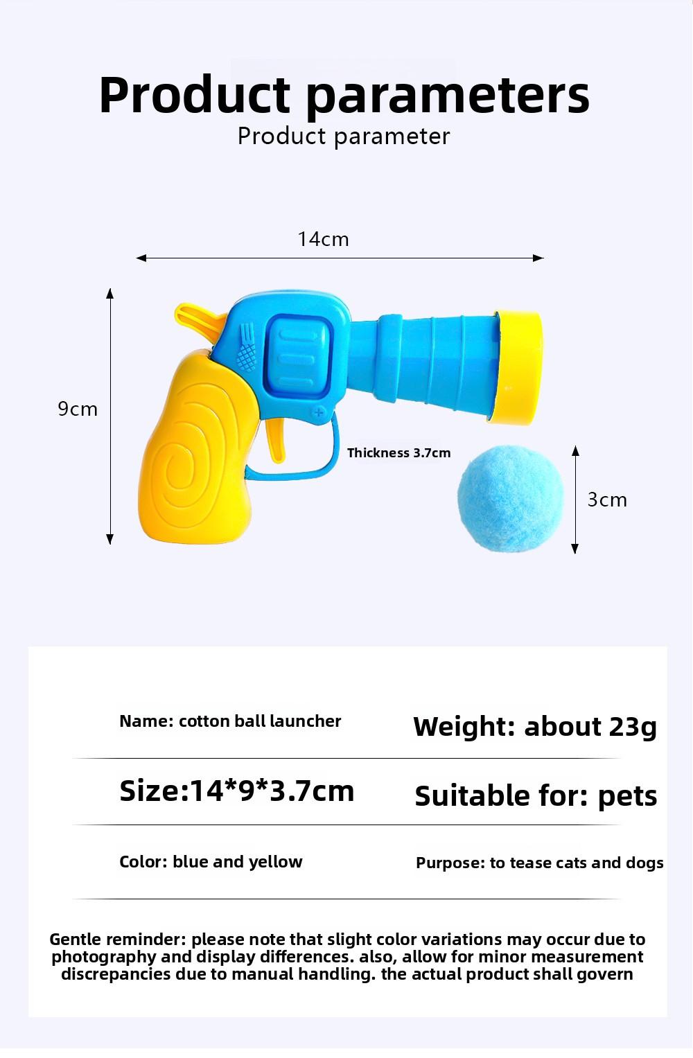 Cat Ball Shooter Toy - Fluffy & Bouncy Refill Balls, Safe Chewable Interactive Launcher for Cats, Easy Indoor Play & Exercise silicone feeder shaped harness retractable leashes jumping Adjustable Stainless Steel Martingale Collar LED filter