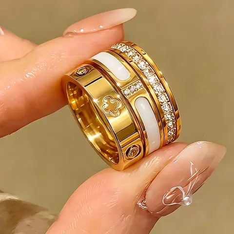 3pcs 18k Gold Plated Rings Set, Elegant Lightweight Luxury, Multiple Sizes, Waterproof, Allergic Safe, Casual Style, Perfect for Gifts, Jewelry Rings, Fashion Ring, Beautiful Rings