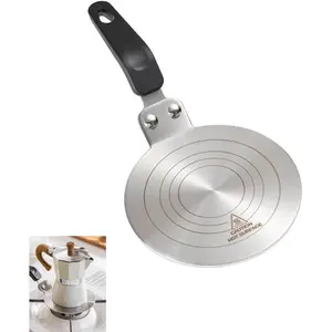 13cm (5 inch) Stainless Steel Gas Stove Heat Diffuser Plate Cooktop Heat Diffuser Cooking Induction Adapter for Moka Pot Coffee Cookware
