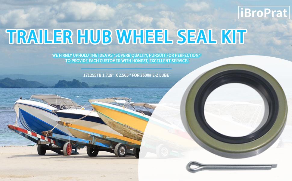 10pack ID 1.719" x OD 2.565" Trailer Axle Hub Wheel Grease Seal with Pin for 3500lb Spindles #     84 RV Axle Dexter Replace 171255 TB 10-19