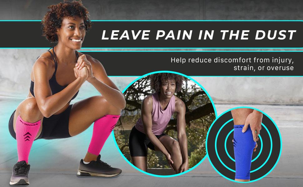 Calf & Leg Compression Sleeves For Men Women-Footless Socks-Shin Splint Relief Fitness Running