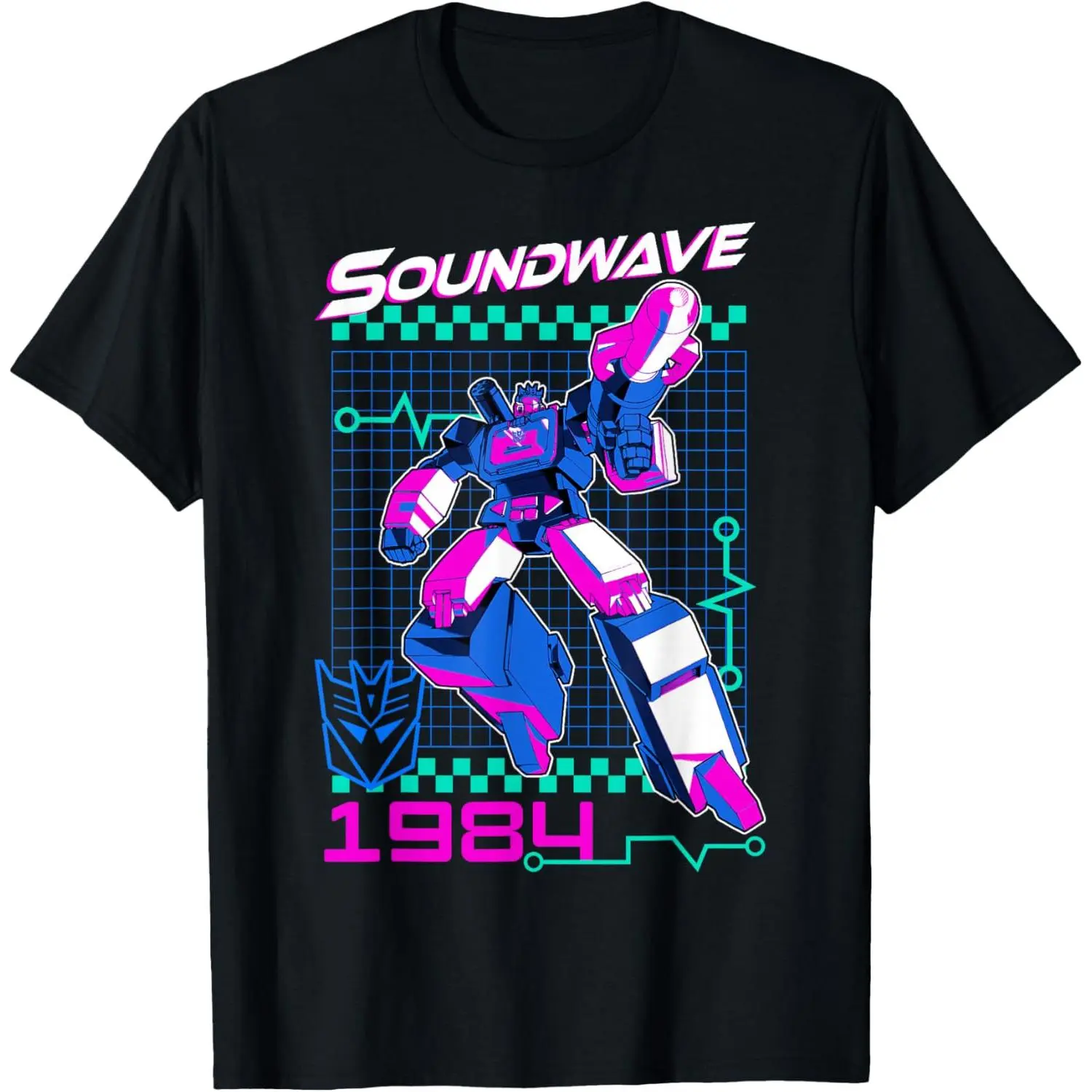 Men's Unisex Vintage 80s Vaporwave Robot Graphic T-Shirt - Soft Combed Cotton, Oversized Round Neck Short-Sleeve, All Seasons, HD Print, Breathable, Cold Wash, Hoodie-Layer Ready, Anti-Fade, Foldable, Plus Sizes Up to 5XL, Halloween Costume/Casual Top, 3X
