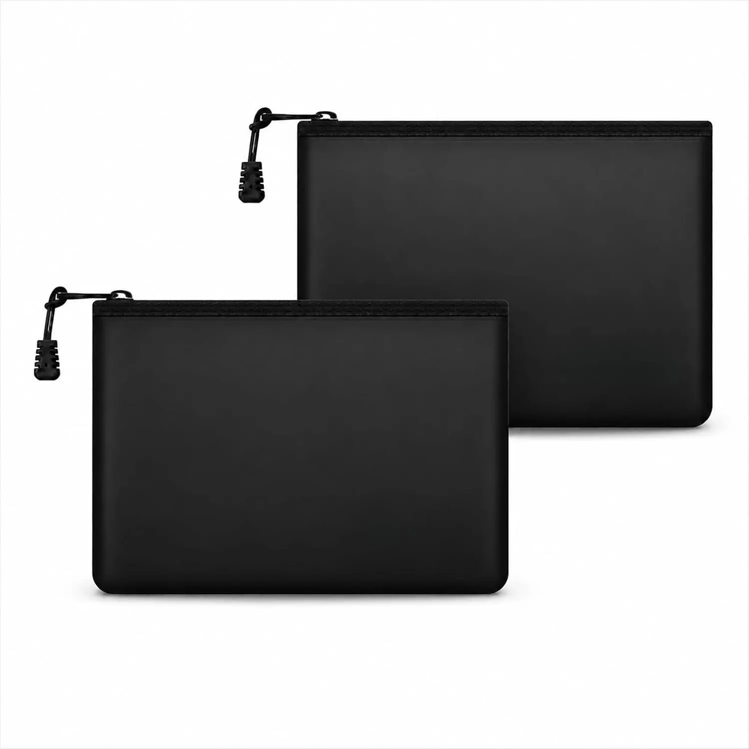 Fireproof Document Bag -2 Pack 8"x5" Non-Itchy Fireproof  Bag,  Zipper Holder for Valuables, Fire & Water Resistant Safe Pouch for File,,Passport,