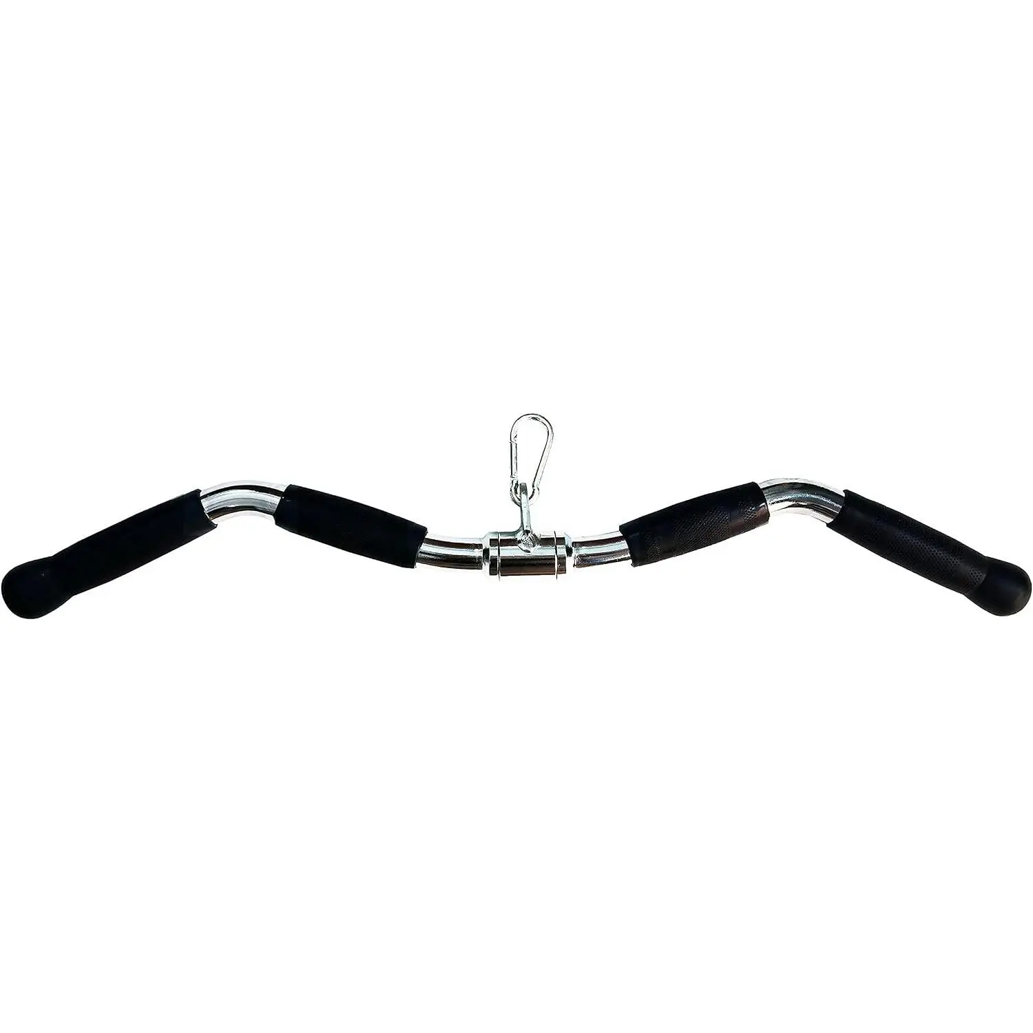 Lat Cable Machine Revolving Curl Pulldown Bar Attachment Solid Steel Tricep Press Down Bar with Rubber Handgrips & Revolving Hanger