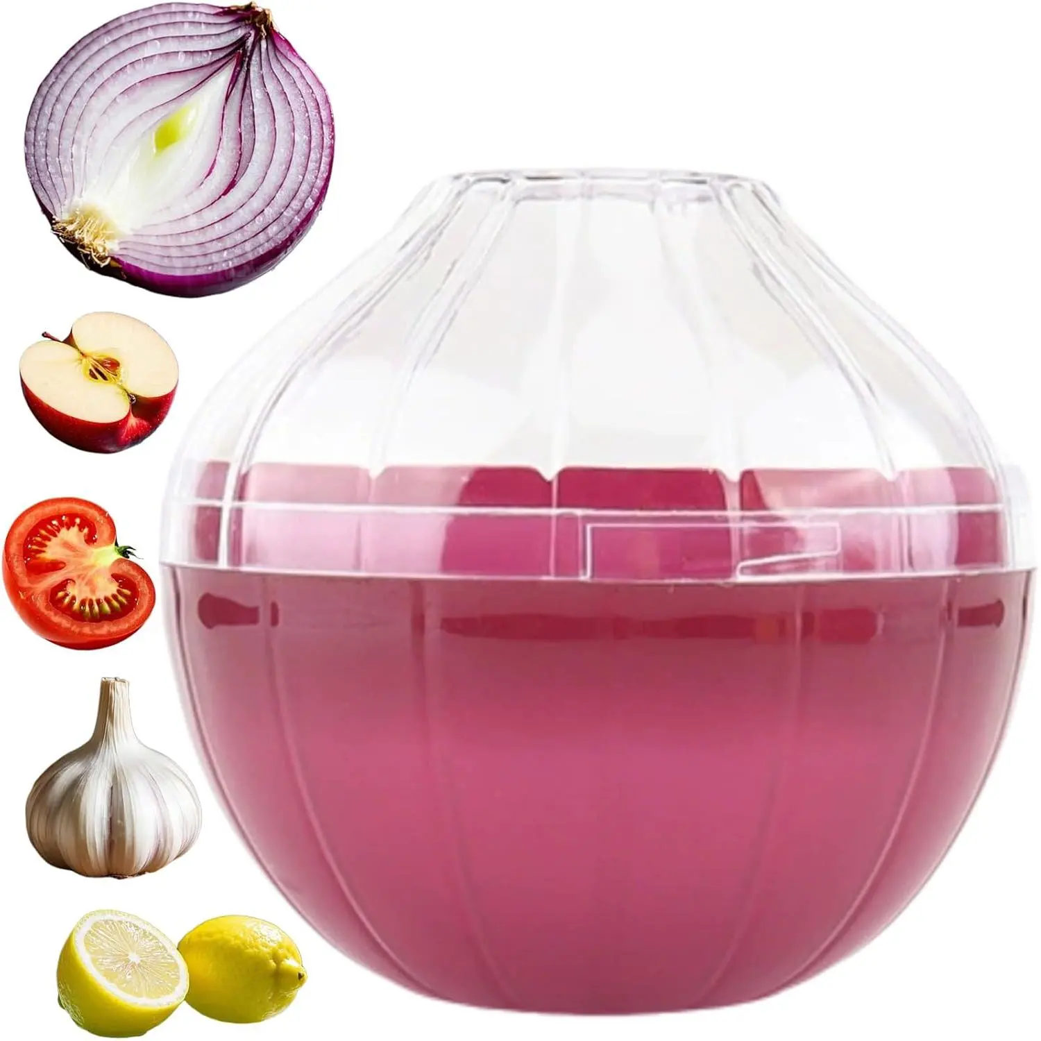 Onion & Tomato Storage Containers - Freshness Saver Keepers with Transparent lid Organizer for Fridge, Onion Holder Storage Onions Keeper for Refrigerator, Fruit Storages Box