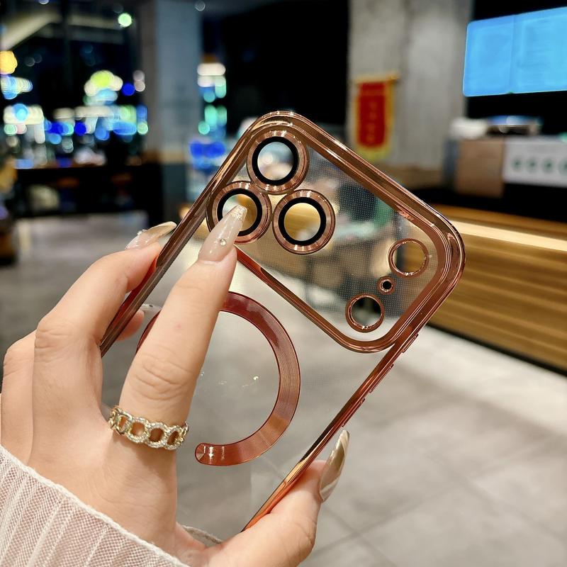 Magnetic Clear Case For iPhone 17 Pro Max, 17 Pro,17 with MagSafe Built-in Camera Lens Protector Soft Slim Shockproof Phone Case Cover