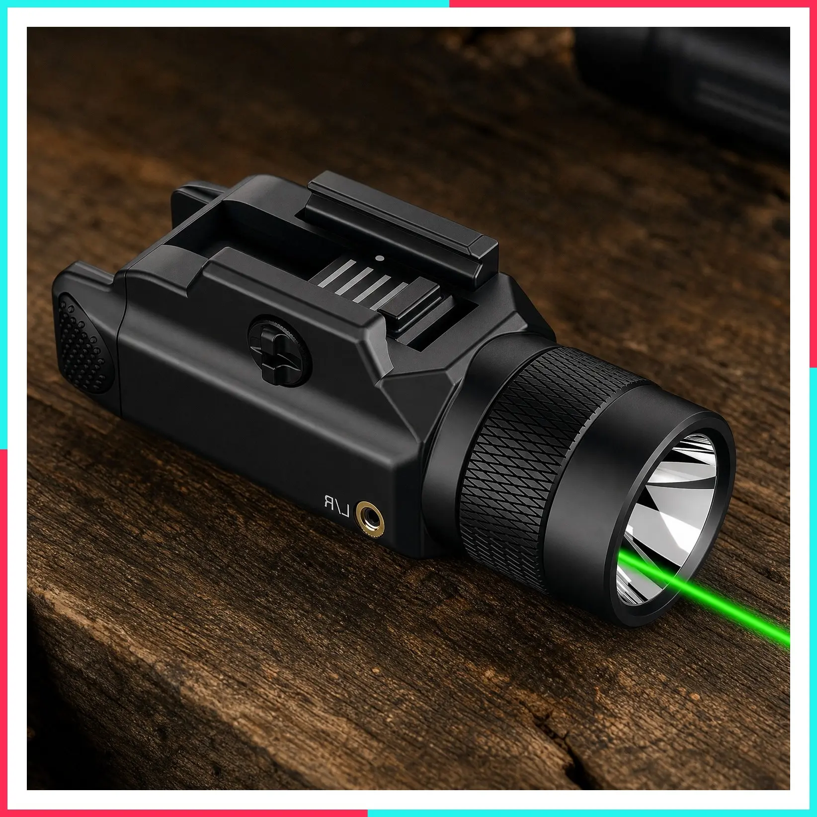 Tactical Flashlight and Green Laser Light Combo for Shotgun and Pistol
