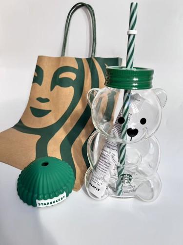 Original Starbucks Bearista Limited Edition Bear Glass Cold Cup