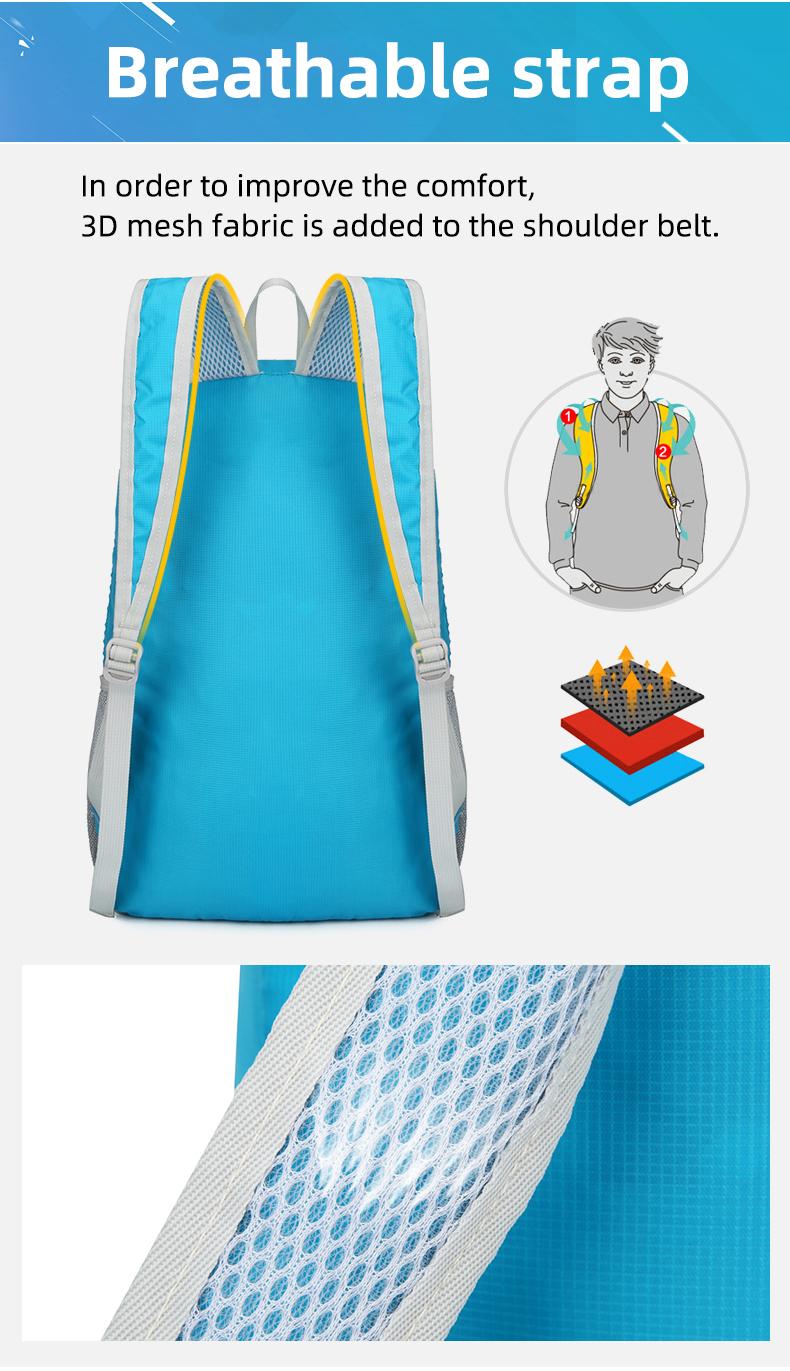 21L Ultra-Light Waterproof Nylon Backpack with Adjustable Straps - Foldable, Large Capacity, Portable for Hiking, Cycling, Fishing, Camping, Yoga & Travel - Available in Black, Blue, Green, Orange, Red, Travel Backpack