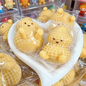 Squeezable Simulation Peanut Toy with Cute Little Face and Feet, Has a Mud-like Texture and Is Elastic, Suitable as Birthday and Party Gifts | Soft-textured Desktop Decoration, Christmas Stocking Filler, Ideal Toy for All Teenagers