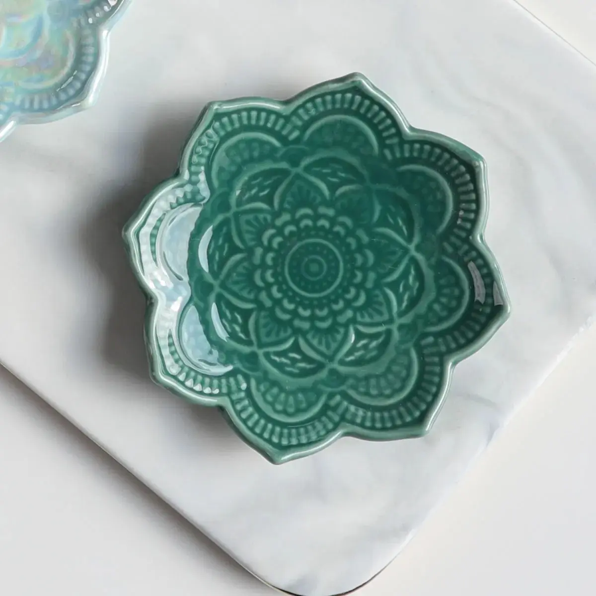 1PCS Ceramic Decorative Ring Dish Jewelry Dish Holder Small Trinket Tray Plate for Earrings Rings Necklaces Keys Gift for Mom Friend Sister
