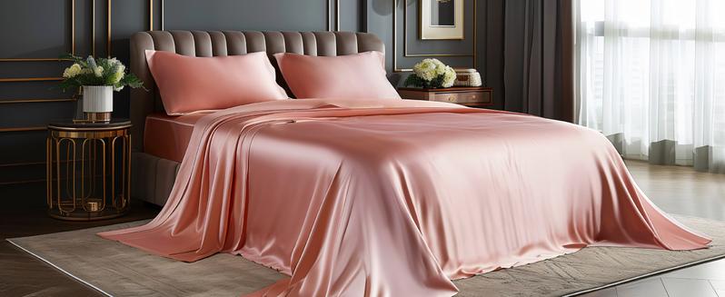 BEDELITE Satin Sheets Bed Set Luxury Soft Ivory White Summer Edition Reversible Microfiber Bedding Twin Full Queen King Sizes Deep Pocket Fitted Sheet for Hair and Skin Care Valentine's Day gift