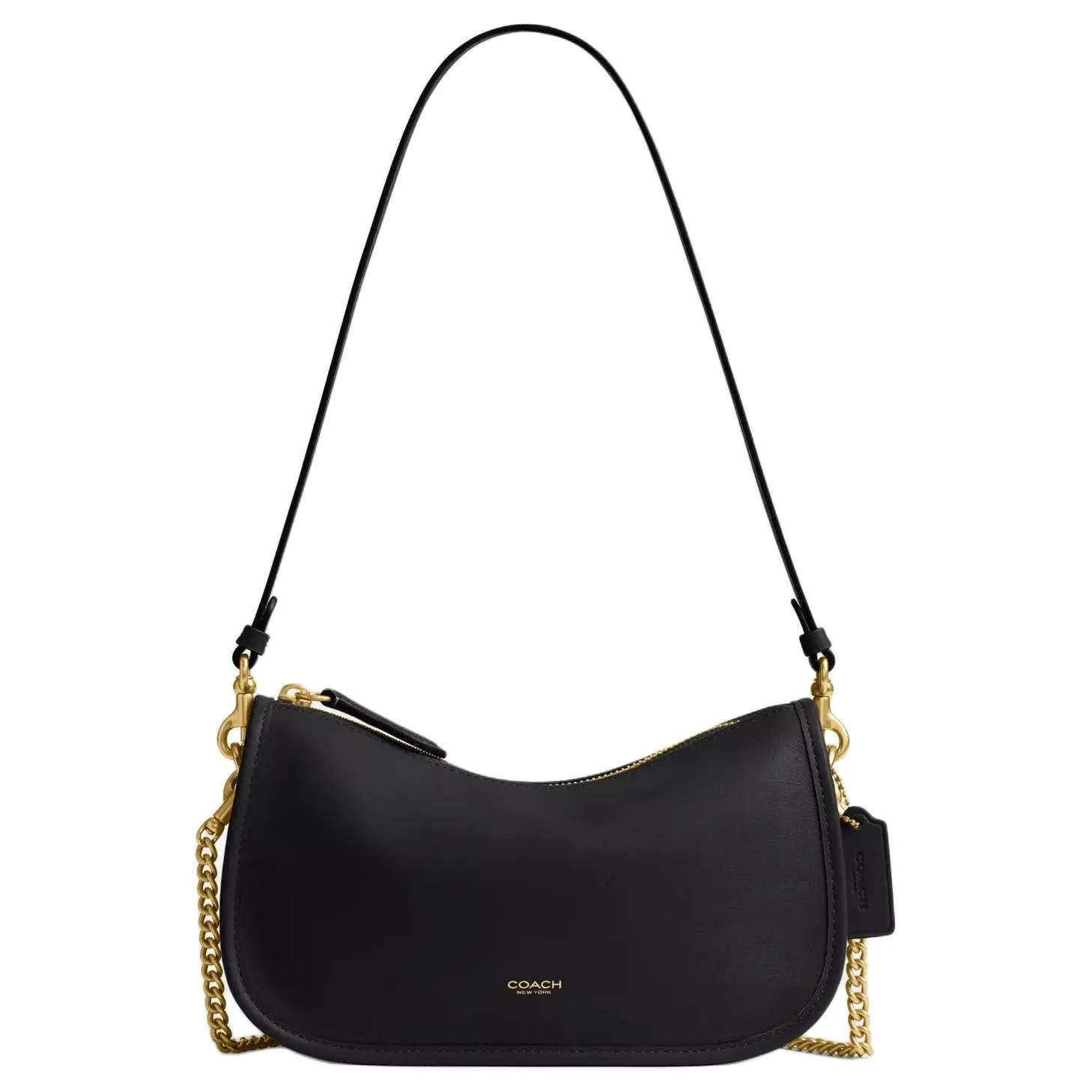 COACH Waverly 24 Crossbody Shoulder Bag for Women, Leather, Black