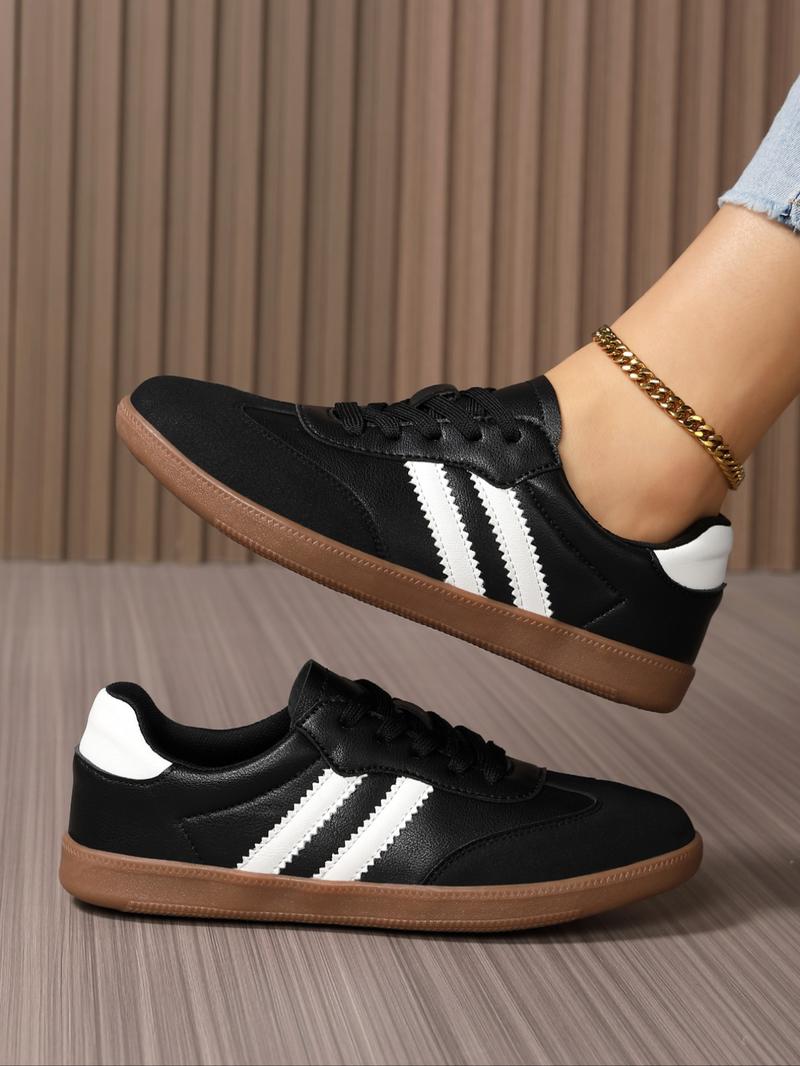 Women's Fashionable Lace Up Platform Sneakers, Casual Comfortable Sports Shoes for Daily Wear, Female All-match Round Toe Shoes for Daily Wear, Trendy Walking Sneaker