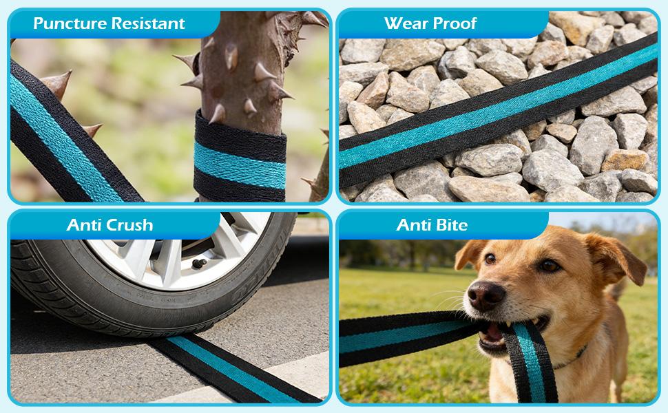 100FT Non-Expandable Garden Hose, Flexible Water Hose with Spray Nozzle, Kink-Resistant, Leakproof 3/4" Brass Connectors, Lightweight & Portable Water Pipe for Yard, Lawn Outdoor