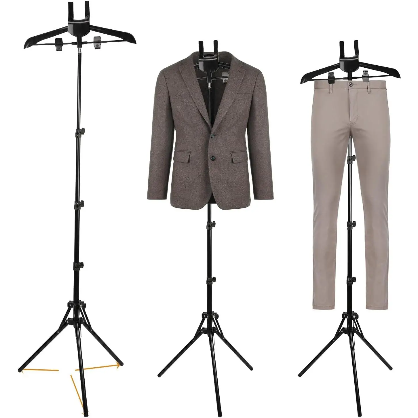 Adjustable Shirt Display Stand 34-66.8 Inch, T Shirt Foldable Clothing Display Stand Mannequin Torso for Retail Vendors, Multi-Use Steamer Rack Stand for Clothes Garment,-Patent Pending (1 Pack)