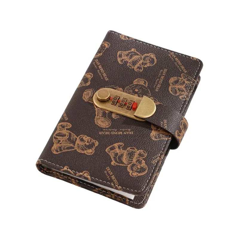 Bear Password Lock Savings Book, Combination Lock Security Album, Currency Collection Organizer, Safe Money Storage Ledger