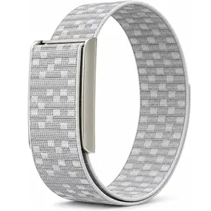 Metal Frame + Nylon Loop Band For Amazfit Helio Strap Wristband Sports Replacement Accessories For Amazfit Helio Strap Breathable Soft Sport Hook and Loop Wristband with Overlay Covered Design