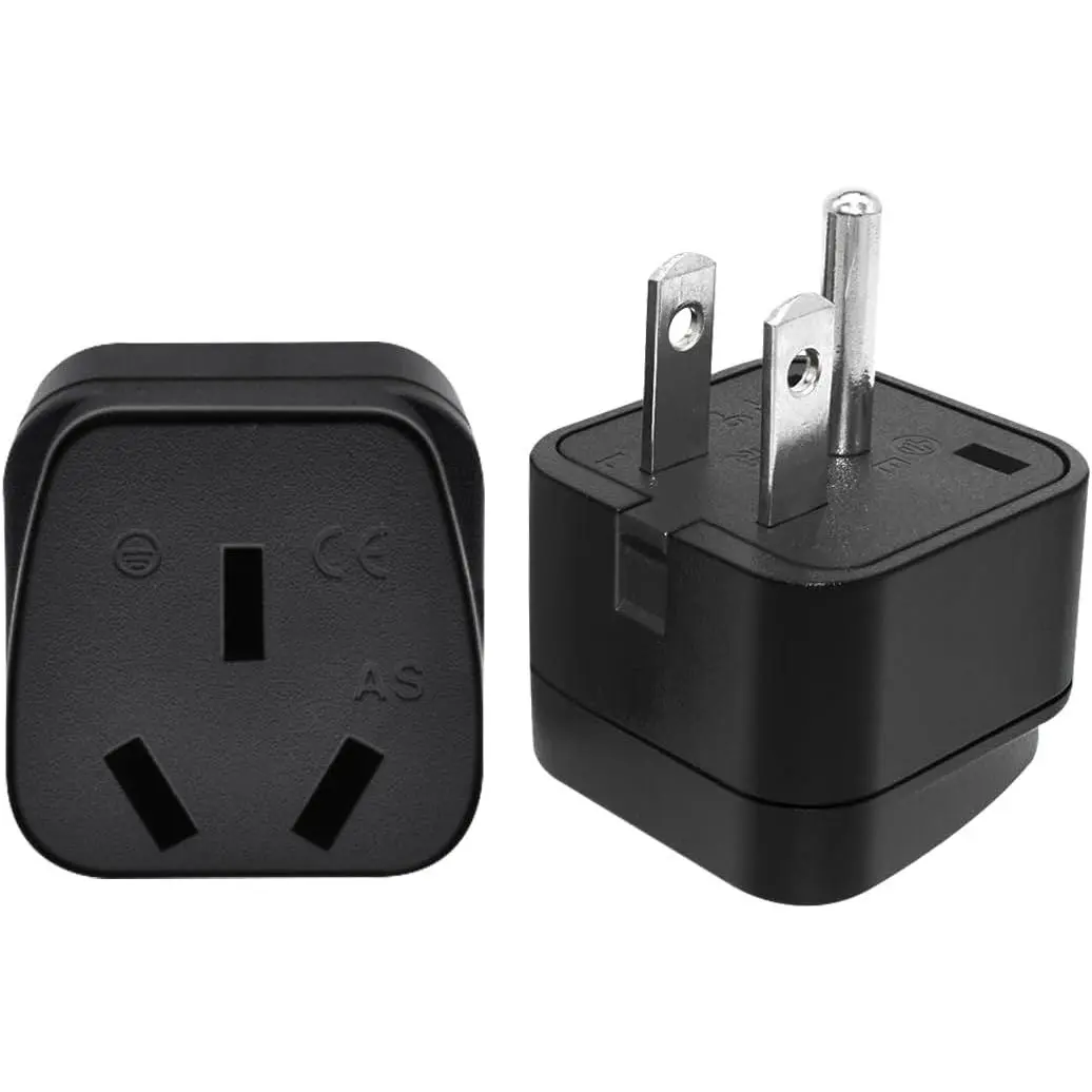 (2 Pack)  AU Plug Adapter,Australian Plug Adapter from ,  Standard 3 Prong Nema 5-15P Plug to AU Female Socket Power Converter Trave Adapter Electrical Adapter ( to AU Adapter)