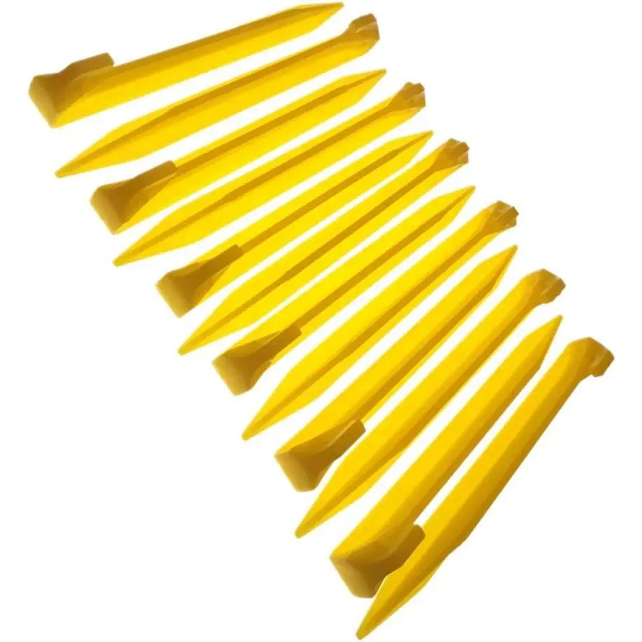 9 Inch Plastic Tent Stakes -12 pcs Heavy Duty and Larger Durable Tent Pegs Spike Hook for Campings Outdoor and Garden Lawn, Sturdy Canopy Stakes Accessories Suitable for Sand Beach Woods
