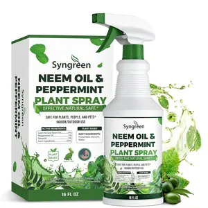 Neem Oil Spray for Plants with Peppermint Oil– Gentle Leaf Maintenance for Indoor and Outdoor Greenery, 16oz
