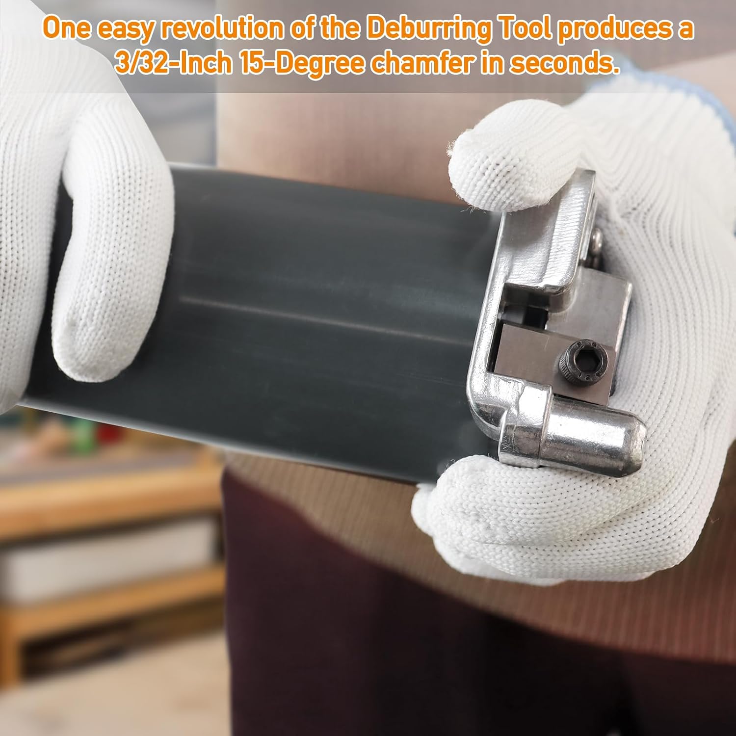 PVC Pipe Reamer Deburring Tool for Plastic PVC Pipe,Professional PVC Pipe Outside Reamer Deburrs Six Pipe Sizes 1 1/4-Inch-4-Inch,Pipe Reamer PVC Chamfer Tool for Deburring PVC Pipe CPVC ABS