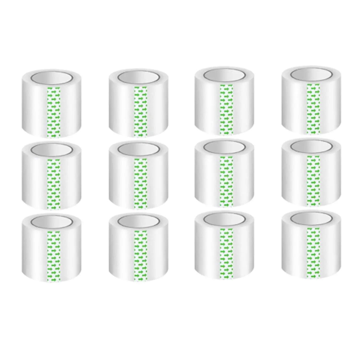 Clear Packing Tape (12 Rolls) - Quiet Packaging Tape 1.5 INCH Core Shipping Tape Refill Rolls Moving Tape for Packing Boxes, 2" x 25 Yards