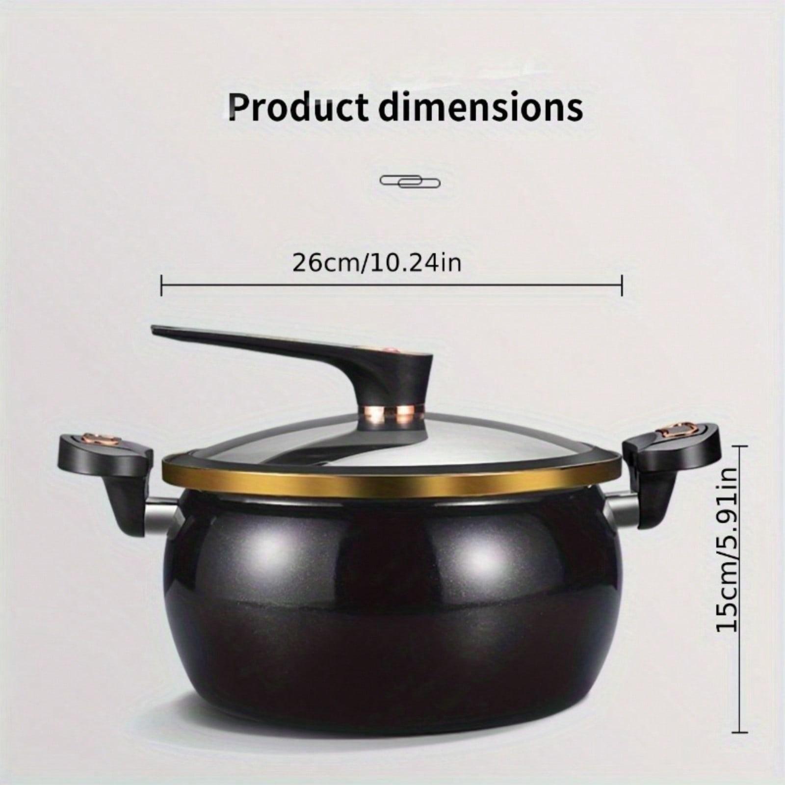 8.5L Large Nonstick Stockpot - Works with Induction & Gas Cooktops, Transparent Lid with Exhaust Valve, Easy to Clean