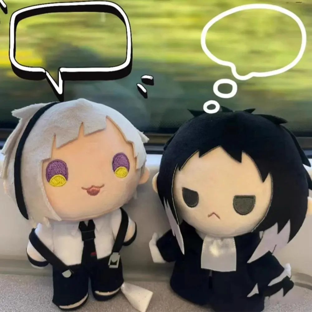 BSD Anime Plush Toy, 20cm PP Cotton Dolls (Dazai Osamu, Nakahara Chuuya, Fyodor Dostoevsky, Edogawa Rampo, Akutagawa Ryunosuke) - Unisex Soft Toy with Keychain & Pillow Options, Ideal Gift for Friends & Family, House Decoration, Bag Accessory, Fans