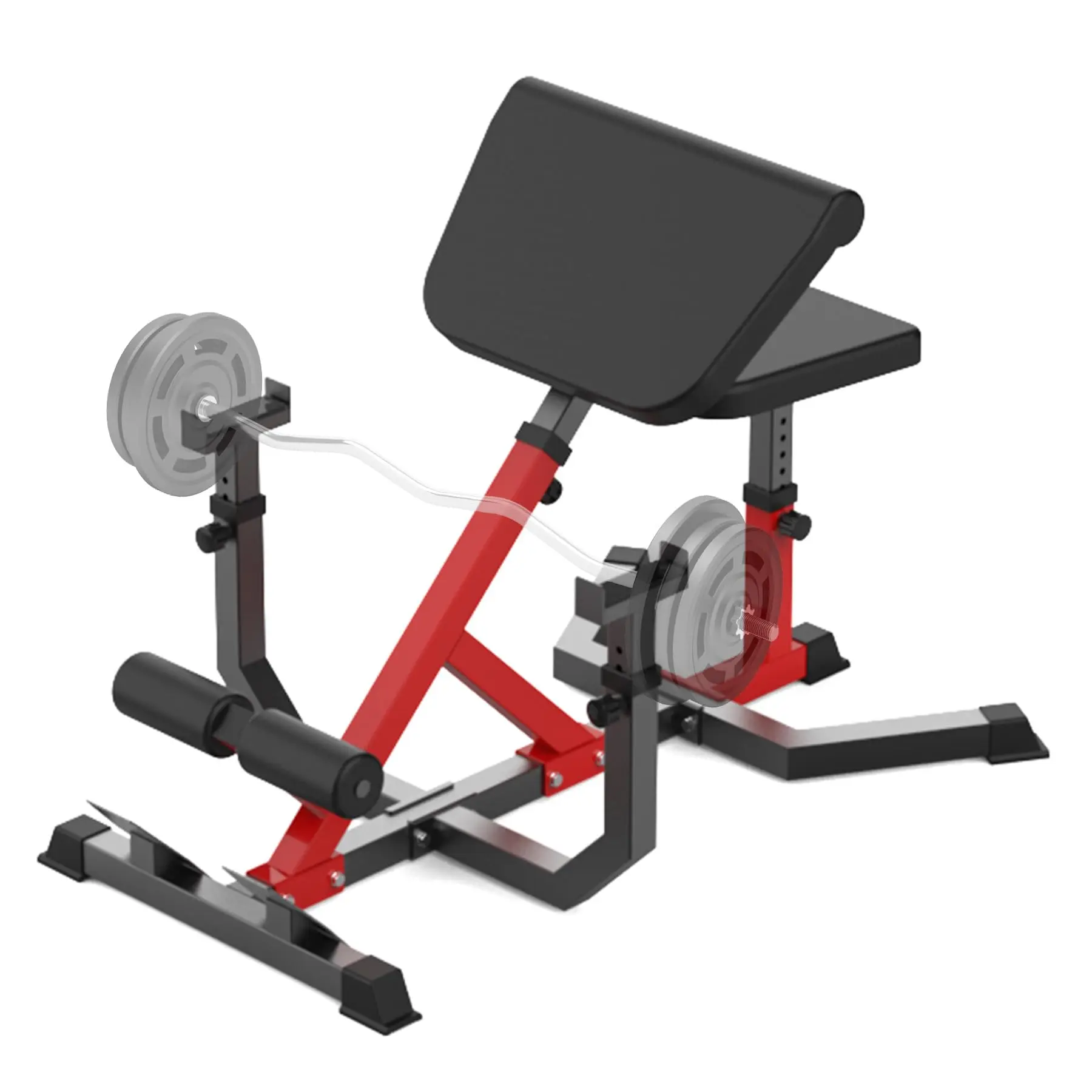 2-in-1 Roman Chair & Preacher wave Bench – Heavy-Duty Adjustable Hyperextension Bench – Versatile Strength Training for Back, Abs, Arms, Glutes & Legs