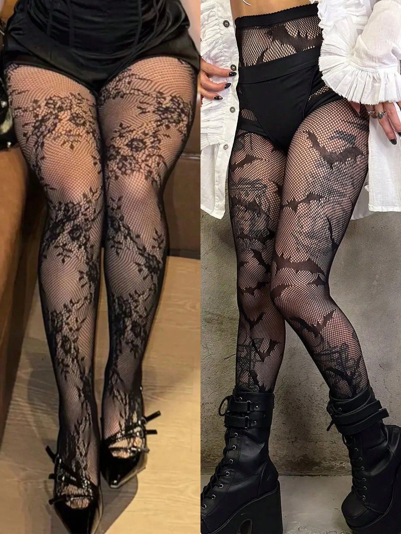 2 Pairs Women's Plus Size Mesh Fishnet Socks, Fashionable Hollow Out Design, Perfect for Daily Wear with Leggings or Over-The-Knee Socks