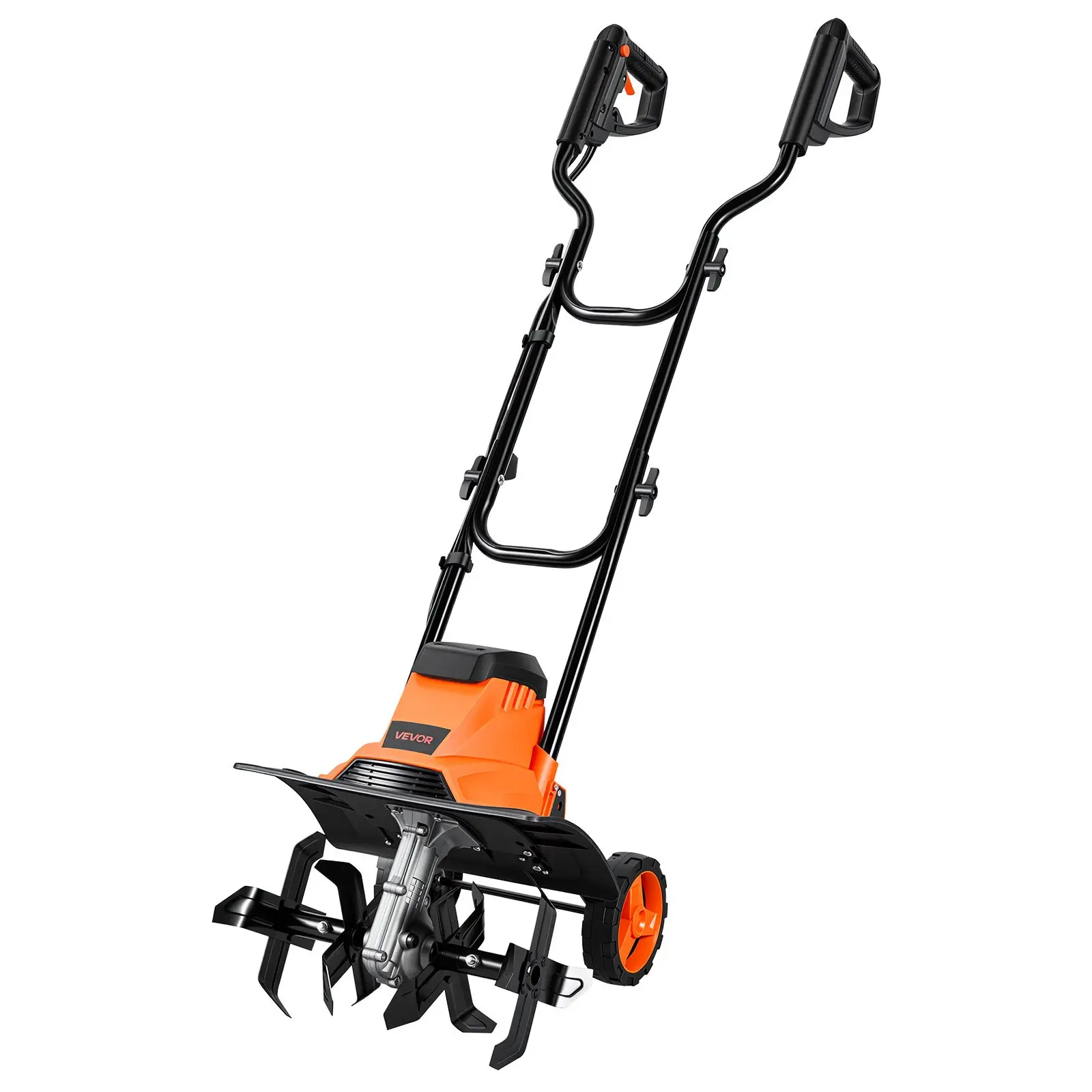 VEVOR Corded Tiller, 10-Amp Heavy-Duty Electric Tiller with 14-Inch Tilling Width, Steel Tines & Foldable Handle, Lawn Care Tool for Yard Gardening