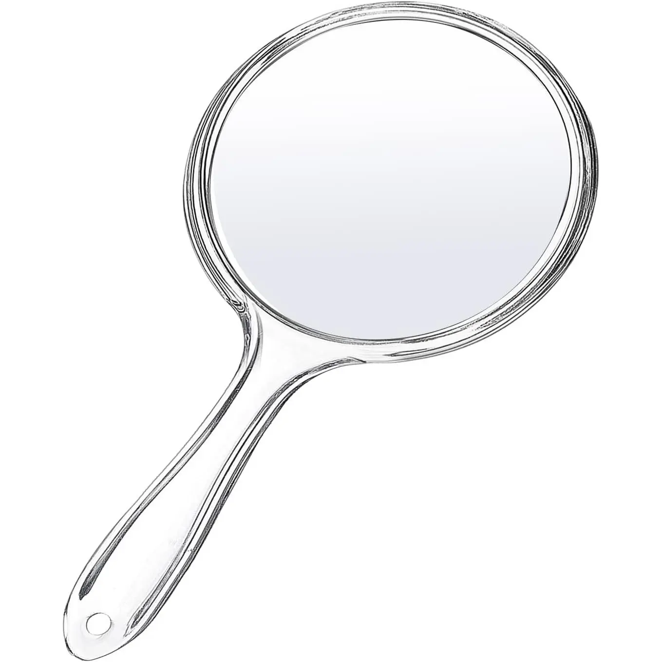 Hanhel Mirror with Hanle 3.9" W x 8.3" L, 1X 2X | Small ouble-Sie Mirror,2X Magnifying Mirror, Clear Reflection,Lightweight & Portable,Travel-Frienly esign