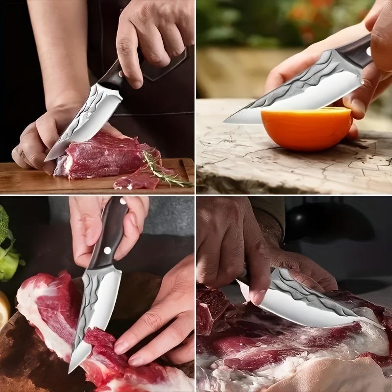 Sharp knife forged steel, meat cleaver, boning knife, kitchen, outdoor, cooking knife with sheath multifunctional portable Multi-Functional Outdoor
