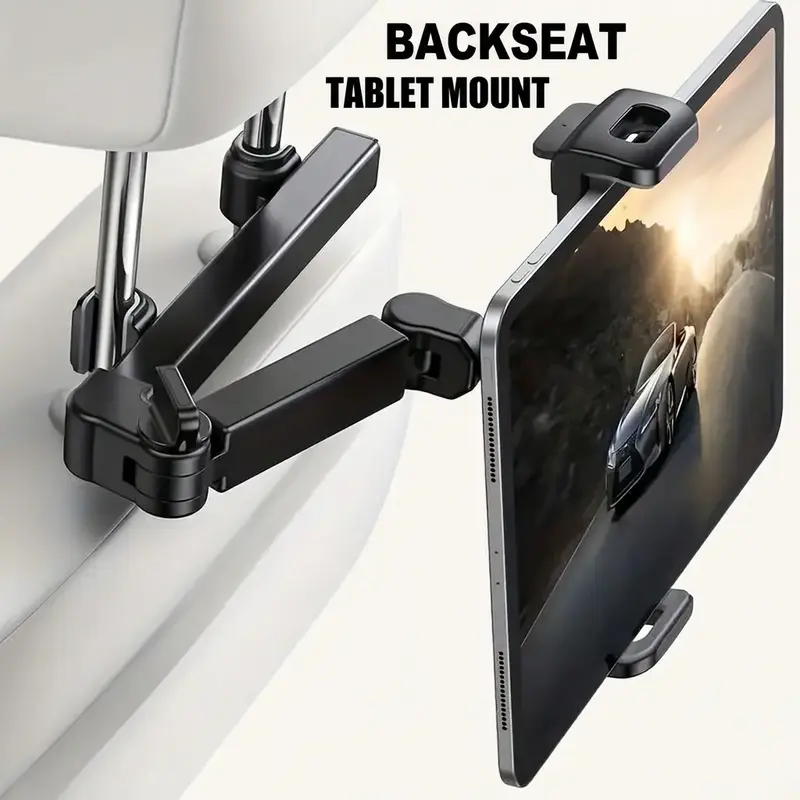 Car Headrest Tablet Holder, Universal Behind Car Back Seat Mount, Cell Phone Car Mount, Multifunctional Car Internal Accessories Compatible with Mobile Phones & Tablets for Women & Men, Car Phone Holders, Phone Holders for Your Car
