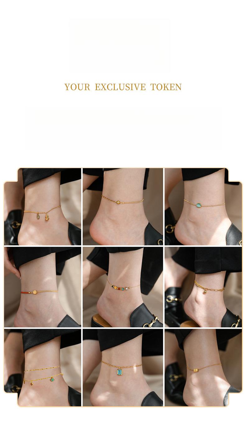 New Fade-Resistant Minimalist Anklet for Girls – Premium Red String with Lucky Character – Summer Fashion Light Luxury Heart Foot Jewelry