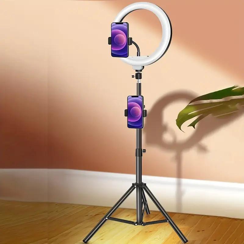 12" Video Light With 43.3" Extendable Tripod Stand - Ring Light With Phone Holder For Live Stream/Makeup/YouTube Video/TikTok/March Madness/Spring Break/Easter/World Cup - Compatible With All Phones - Creator Essential