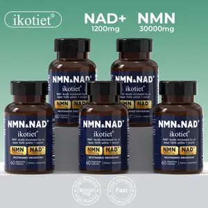 IKOTIET 150 Days 5-Bottle Pack 300 capsules All-In-One NAD+/NMN Anti-Aging Supplement — 300mg Nicotinamide |  Cellular Energy, Skin Health, Brain & Muscle Function — 1 Capsule Daily | 1 Bottle + 1 Trial Pack essential, Skin Care, Gluten Free, Ceramides