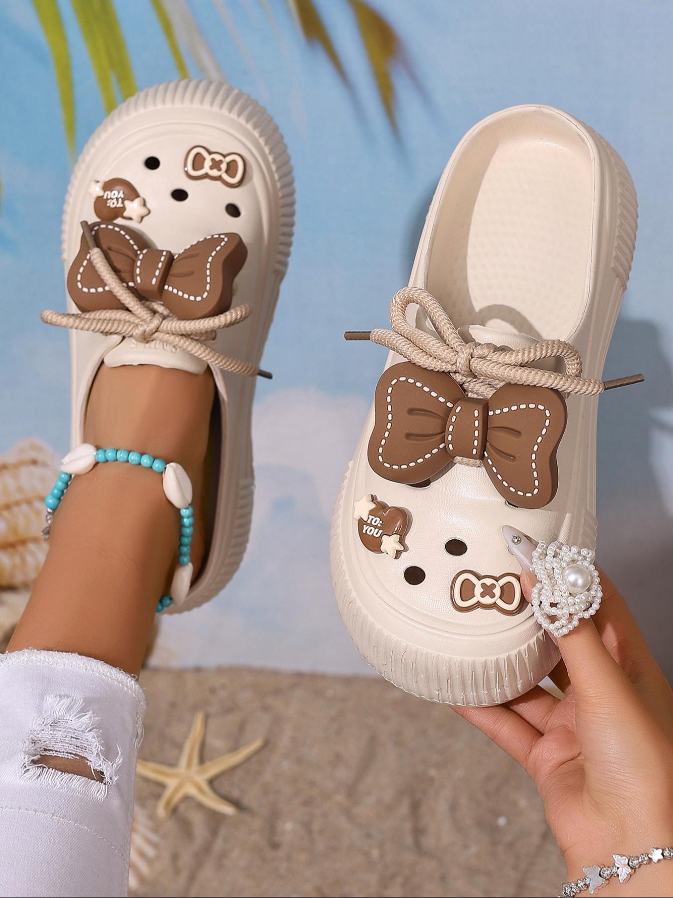 Women's Cute Cartoon Slides, Casual Soft Comfortable Home Slippers, Non-slip Slippers for Indoor & Outdoor Wear, Walking Shoes, Soft Sole Slippers