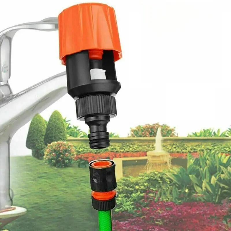 Mixer Tap Hose Connectors Set, Universal Tap to Hose Connector, Water Hose Connector, Mixer Kitchen Tap Adapter Hose Connector, No Tools Quick Install with Leak-Proof Gasket for Indoor, Outdoor, Garden