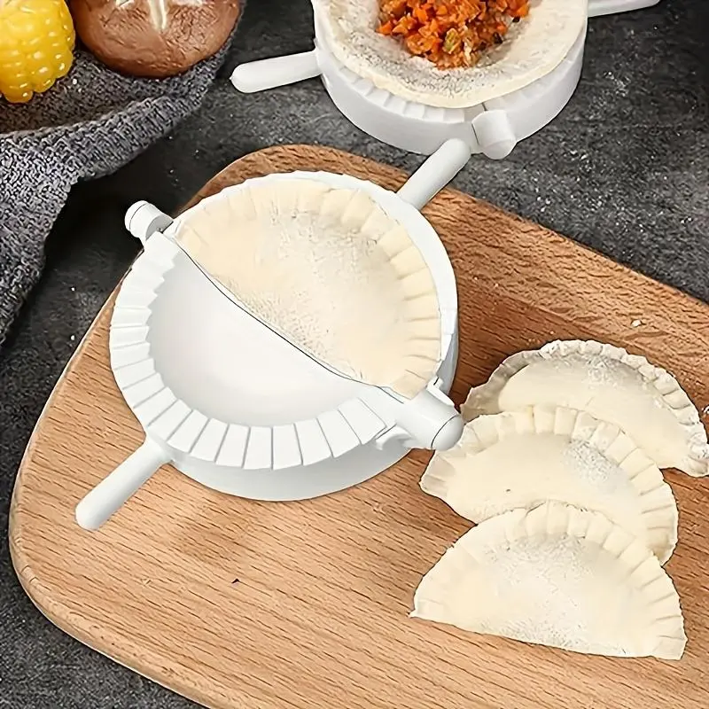 SHAON Plastic Dumpling Molds, Available in Three Sizes, Used for Making Handmade Pies, Dumplings, Dough Press, Manual Dumpling Molds, Quick Dough Press, Plastic Dumpling Tongs, Suitable for Homemade Cooking, Kitchen Gadgets