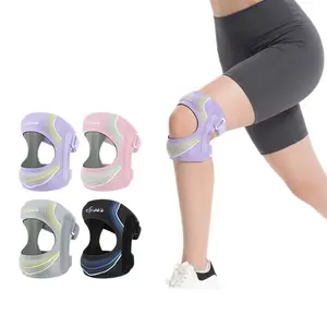 Unisex Silicone Patella Knee Support Strap Breathable Shock Absorbing Meniscus Protector Knee Brace for Basketball Football Running Hiking Climbing Gym Training Outdoor Sports
